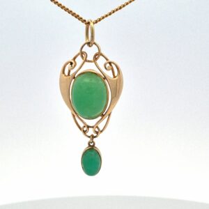 AMS8884 turquoise and 15ct gold pendant by Murrle Bennett