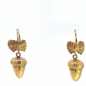 AVT8906 Victorian drop acorn motif earrings