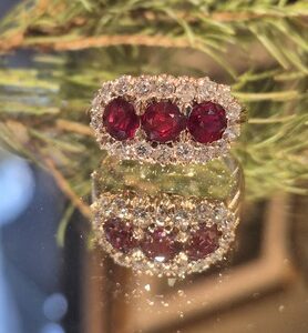 AMS8924 Ruby and diamond ring