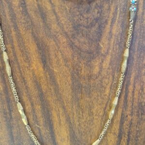 AMS8927 15ct gold and turquoise chain, circa 1830